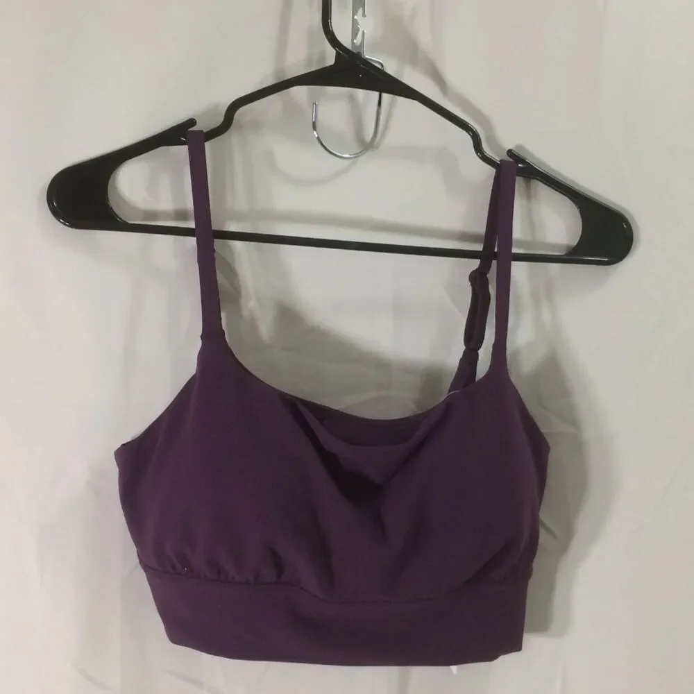 CRZ Yoga Butterluxe Longline Sports Bra Purple Medium Soft Stretch NWT - Picture 3 of 6